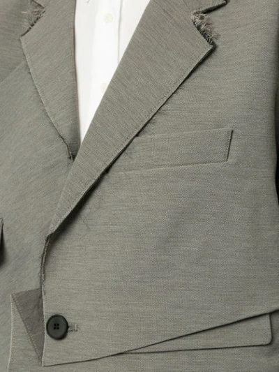 Shop Moohong Drapierter Blazer - Grau In Grey