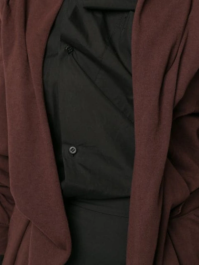 AGANOVICH DECONSTRUCTED JERSEY SHIRT DRESS - 棕色