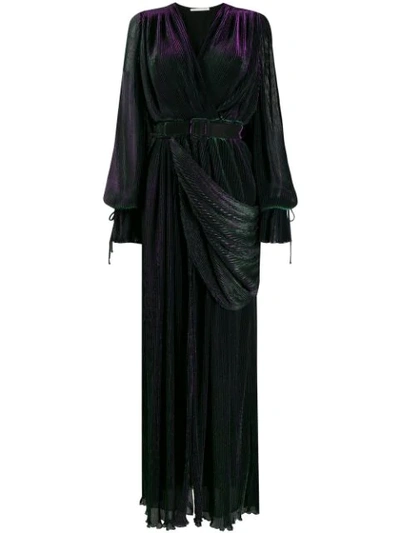Shop Marco De Vincenzo Belted Maxi Dress In Black