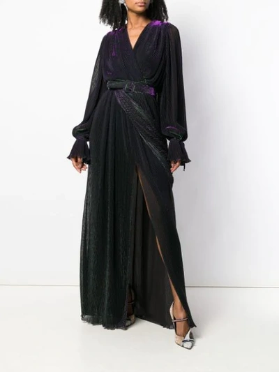 Shop Marco De Vincenzo Belted Maxi Dress In Black