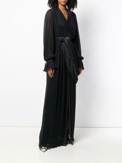 Shop Marco De Vincenzo Belted Maxi Dress In Black