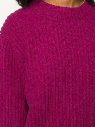 Shop Acne Studios Chunky Knit Jumper In Acw-magenta Pink