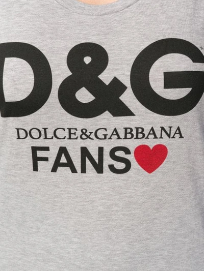 Shop Dolce & Gabbana Fan-print Tank Top - Grey