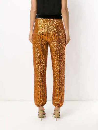 Shop Nk Sequinned Joggers In Gold