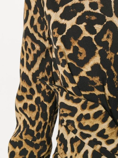 Shop Saint Laurent Leopard Bodysuit  In 9665 Nude Animal