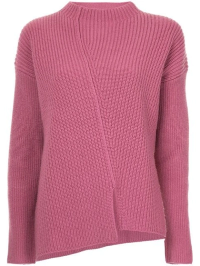 Shop Robert Rodriguez Studio Ribbed Slit Jumper - Pink