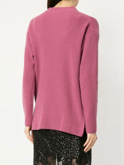 Shop Robert Rodriguez Studio Ribbed Slit Jumper - Pink