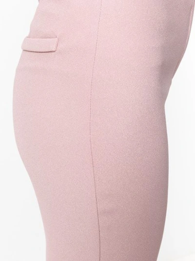 Shop Hebe Studio Flared High-waist Trousers In Pink