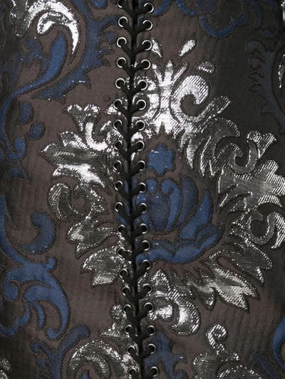 Shop Vera Wang Lace-up Detail Mini Skirt In Black