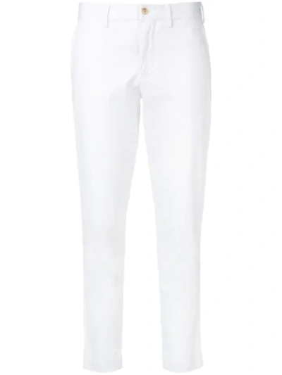 Shop Polo Ralph Lauren Slim Fit Trousers In White