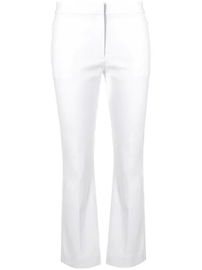Shop Theory Flared Cropped Trousers In White