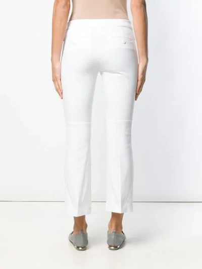 Shop Theory Flared Cropped Trousers In White