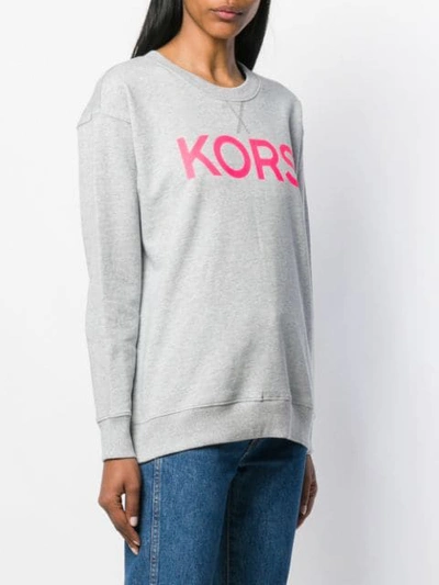 Shop Michael Kors Classic Logo Sweatshirt In Grey