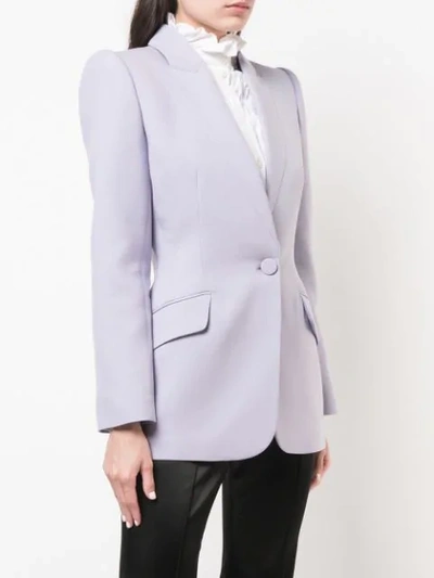 ALEXANDER MCQUEEN STRUCTURED BLAZER - 紫色