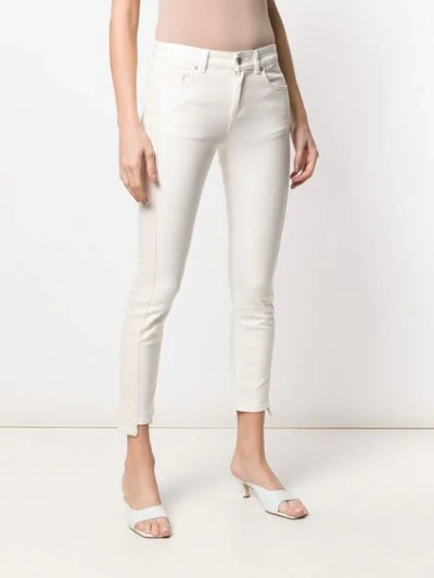 ALEXANDER MCQUEEN PANELLED SKINNY JEANS - 大地色