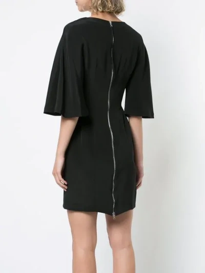Shop Adam Lippes Bell-sleeve Mini Dress - Black