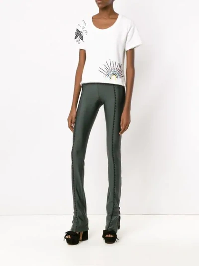 Shop Andrea Bogosian Skinny Trousers In Green