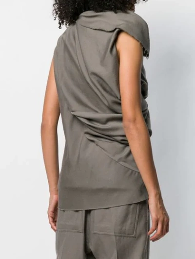 Shop Rick Owens Knotted Top In Neutrals