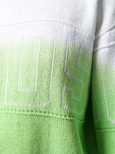 Shop Gcds Gradient Logo Sweatshirt In Green