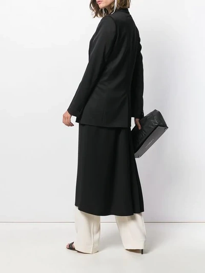 Shop Mm6 Maison Margiela Detachable Skirt Blazer In Black