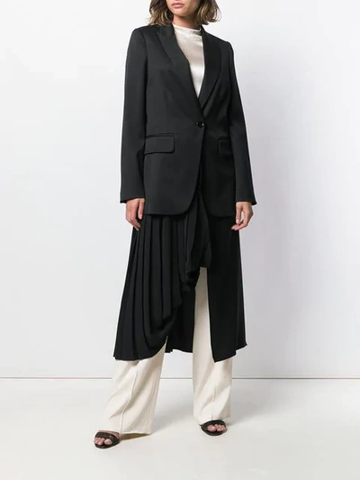 Shop Mm6 Maison Margiela Detachable Skirt Blazer In Black
