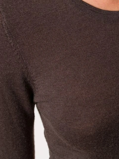 Shop Sottomettimi Round Neck Jumper In Brown