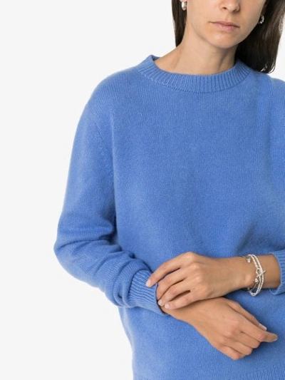 Shop The Elder Statesman Klassischer Kaschmirpullover In  Blue