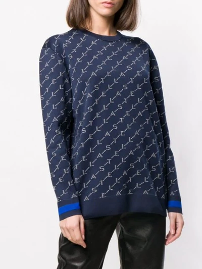 Shop Stella Mccartney Logo Printed Sweatshirt In Blue