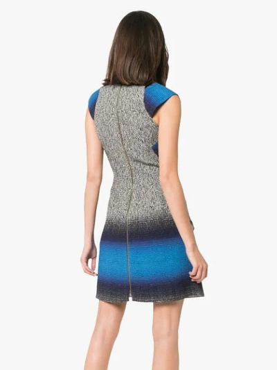 Shop Roland Mouret Torrens Crew Neck Sleeveless Dress - Blue