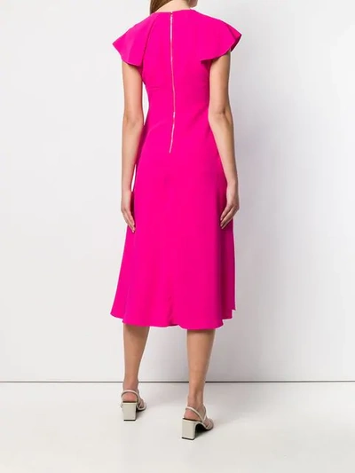 Shop Rochas Flared Collar Dress In Pink