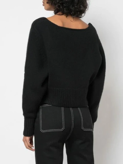 Shop Khaite Cable Knit Jumper In Black