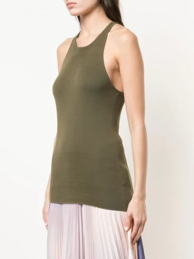 Shop A.l.c Racerback Tank Top In Green