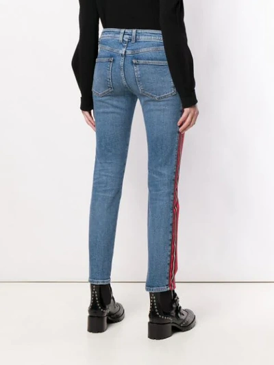 Shop Alexander Mcqueen Side Stripe Jeans In Blue