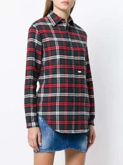 Shop Dsquared2 Checked Long Sleeve Shirt In 002f