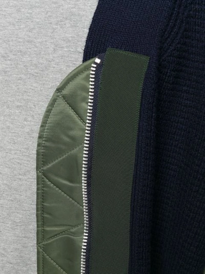 Shop Sacai Panelled Jacket - Blue