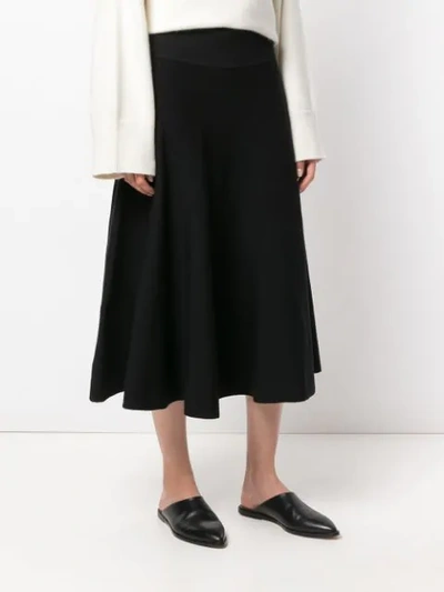 Shop The Row Flared Midi Skirt - Black