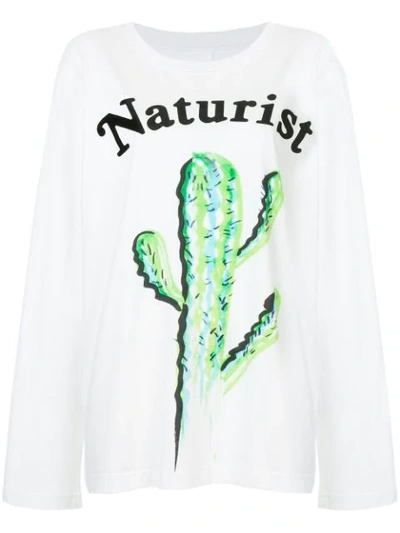 Shop Ashish Naturist Print Sweatshirt - White