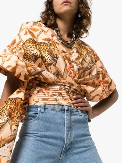 Shop Johanna Ortiz Young And Wild Wrap Top In Orange