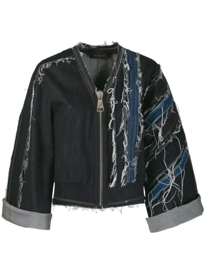 Shop No Ka'oi Ripped Denim Jacket In Blue