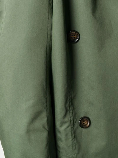 BRUNELLO CUCINELLI BELTED SHORT TRENCHCOAT - 绿色