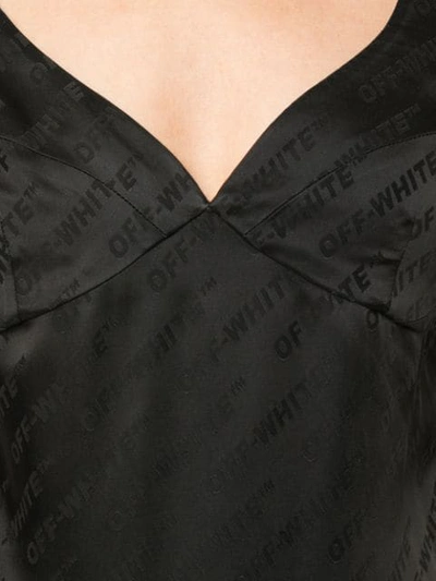 Shop Off-white Logo Dress In Black
