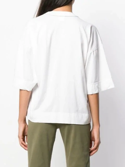 Shop Bassike Dropped Shoulder T-shirt - White