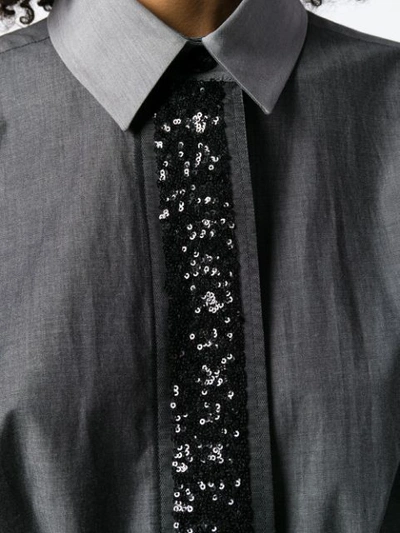 ANTONIO MARRAS SEQUIN EMBELISHED SHIRT - 黑色