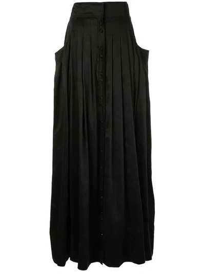 AJE 百褶伞形半身裙 - 黑色