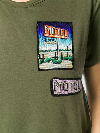 Shop N°21 Motel Motif T-shirt In Green
