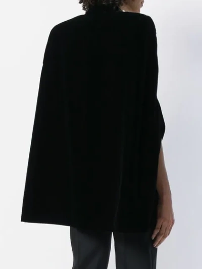 Shop Saint Laurent Blazer Style Cape In Black