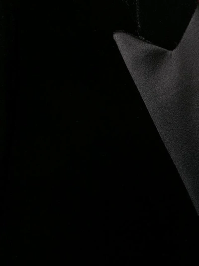 SAINT LAURENT 斗篷式真丝西装夹克 - 黑色
