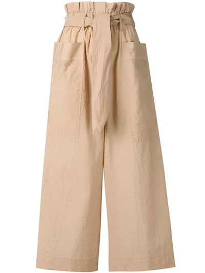 NANUSHKA INES POPLIN TROUSERS - 大地色