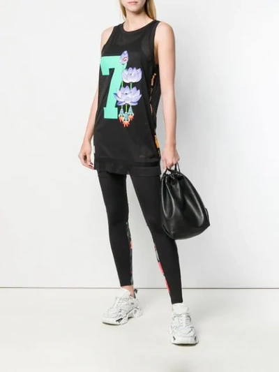 Puma X Sue Tsai Floral-panel Leggings In Black