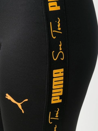 Puma X Sue Tsai Floral-panel Leggings In Black